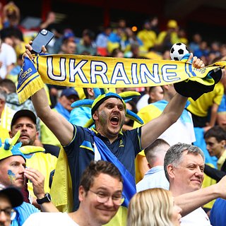 Украинские фанаты провели акцию на Евро-2024 Евро, Украины, Хочу, России, Союз